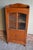 Antique Art Deco Oak Single-Door Display Cabinet For Sale - Image 9 of 11