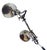 Late 20th Century Vintage Chrome Industrial Desk Lamp For Sale - Image 5 of 10