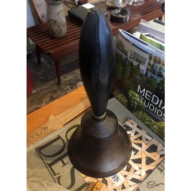 1950s Vintage Brass Hand Bell For Sale - Image 5 of 5