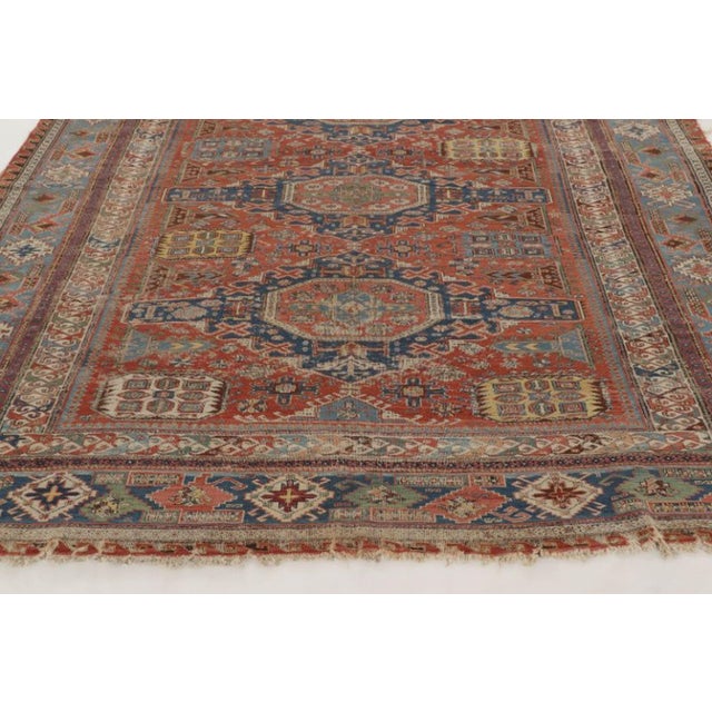 Textile Vintage Soumak Dragon Rug With Dragon Soumak-Inspired Medallions - Rug & Kilim For Sale - Image 7 of 11