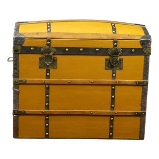 Yellow Curved Trunk, 1890s For Sale