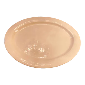 Large 1990’s Oval Serving Platter in Creamy Ivory Porcelain