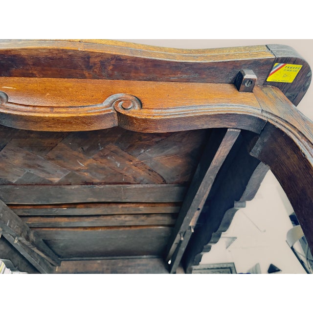 Farmhouse 1946 Signed Marcel Bibaut French Oak Table - Authentic Modern Farmhouse - French Provincial Louis XV For Sale - Image 3 of 12