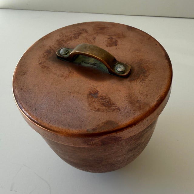 Antique Victorian English Copper Ice Cream Mould, Lidded Dessert Pot For Sale - Image 4 of 6