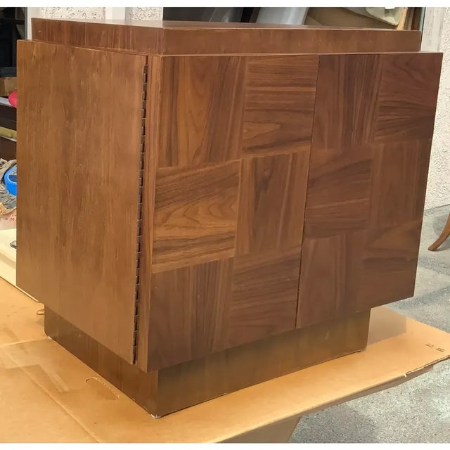 Mid-Century Modern Lane Brutalist Mid Century Walnut Nightstand For Sale - Image 3 of 4