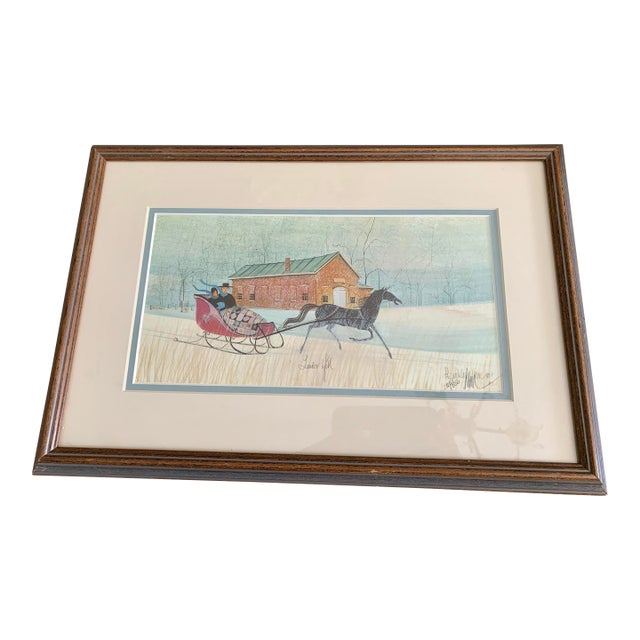 Vintage Pat Buckley Moss- Lauber Hill Hand Signed Limited Edition Lithograph Framed For Sale
