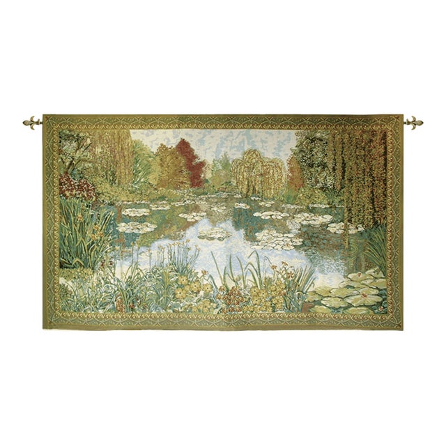 Lake Giverny by Monet Tapestry - 132 X 178 Cm (4'4" X 5'10") - Requires Rod Size 5 For Sale