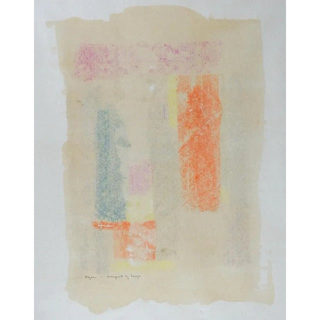 Vintage Mid 20th Century Abstract Monoprint For Sale - Image 4 of 4