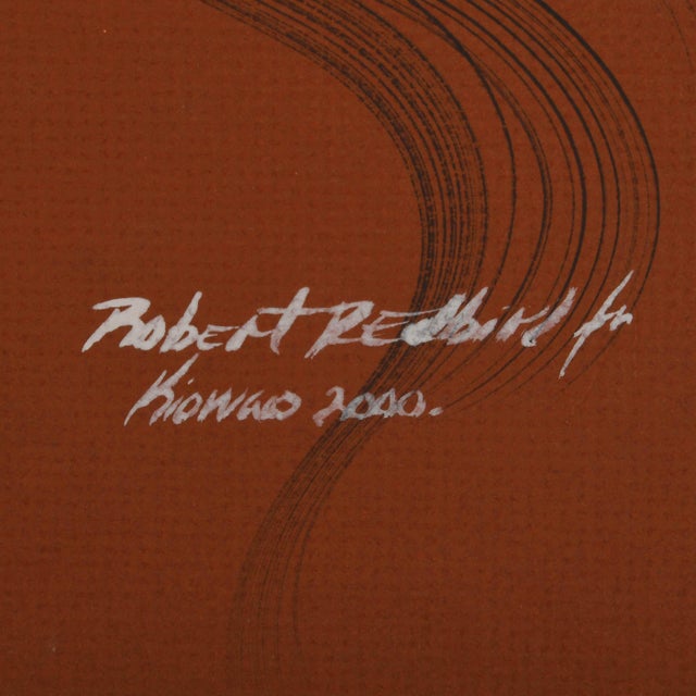 Signed Robert Redbird Jr. Original Watercolor Kiowa Artwork For Sale - Image 4 of 9