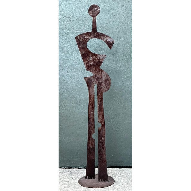 Vintage Patinated Abstract Metal Sculpture For Sale - Image 12 of 12