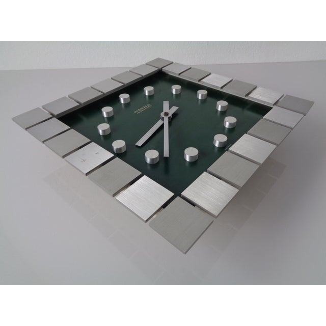 Green Space Age Automatic Wall Clock from Kienzle, Germany, 1960s For Sale - Image 8 of 14
