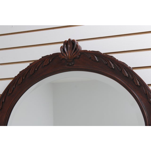 Traditional Henkel Harris Mahogany Arch Top Wall Mirror For Sale - Image 3 of 13