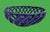 Hollywood Regency Vintage Italian Blue Lattice Open Weave Ceramic Fruits Basket. For Sale - Image 4 of 12