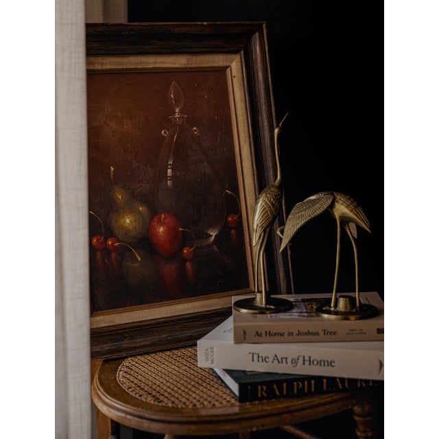 Mid-Century Modern Leonard Brass Crane Figurines (12") For Sale - Image 13 of 14