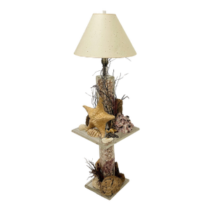 Reduced- Vintage Grotto Sea World Sea Shells Floor Lamp