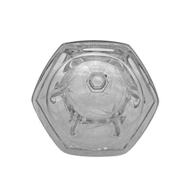 Biedermeier-Style Urn Etched Crystal Centerpiece Vase Wedding or Anniversary Gift For Sale - Image 4 of 4