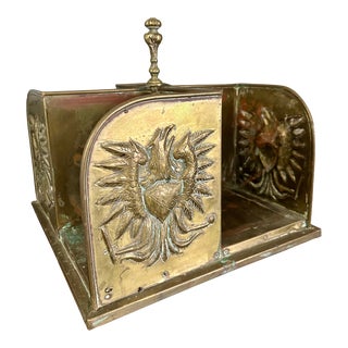 Antique Brass Revolving Book Stand For Sale