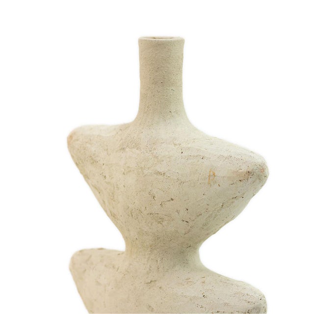 Unglazed Terracotta Sculptural Vase | One of a Kind For Sale - Image 6 of 11