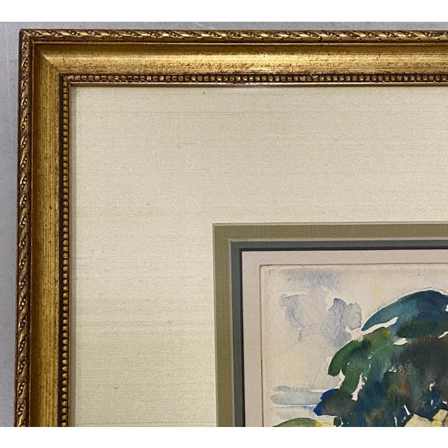 Sinclair Howell Ross "Cottage With an Ocean View" Original Watercolor C.1941 For Sale In San Francisco - Image 6 of 12