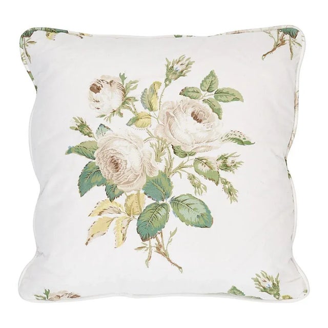 Schumacher Schumacher Loudon Rose Pillow in Ivory For Sale - Image 4 of 4
