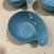 1970s 1970s Small Blue Frankoma Lazy Bones Ceramic Bowls- Set of 3 For Sale - Image 5 of 6