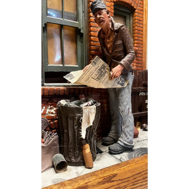 1975 Sculpture CityScapes "Yesterday;s News" by Michael Garman For Sale - Image 11 of 12