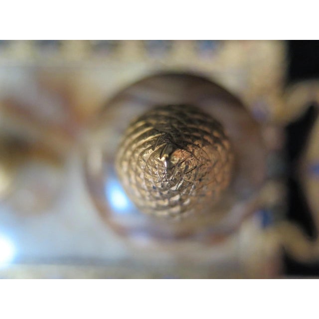 19th Century Champleve' Marble & Bronze Double Inkwell - Set of 3 For Sale - Image 4 of 12