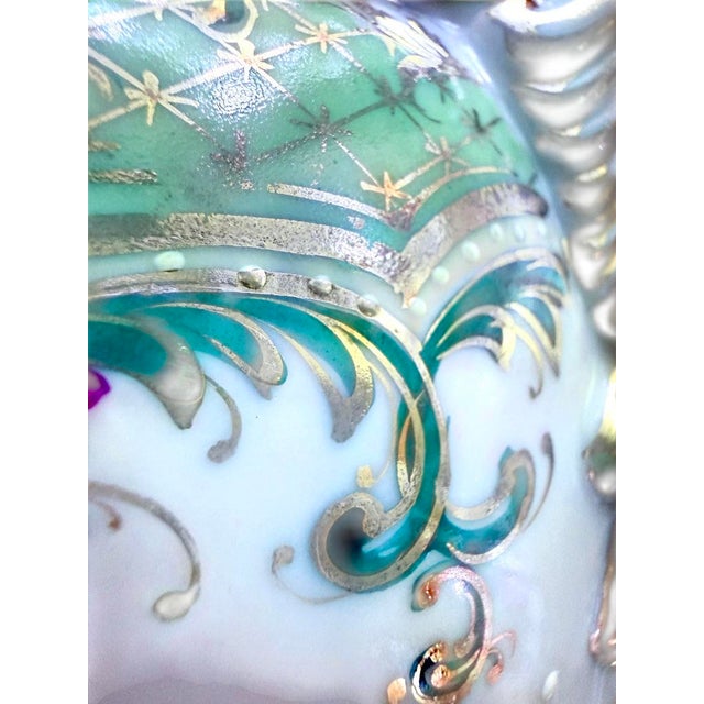 Late 19th Century Antique Austrian Bohemian Porcelain Portrait Vase, Duchesse De Bourgogne, C. 1900 For Sale - Image 5 of 12