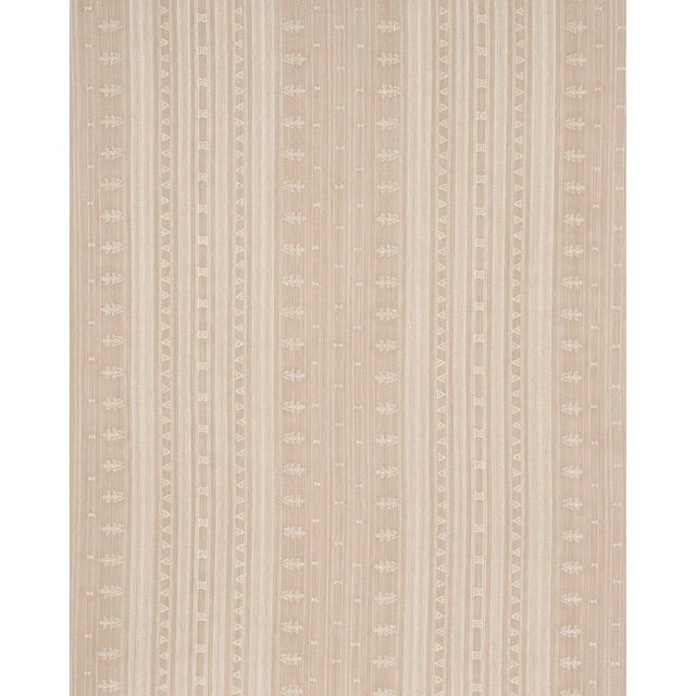 A refined, multi-width stripe, Nima Embroidered Cotton Linen was inspired by a vintage blanket from India. Made of hand-...