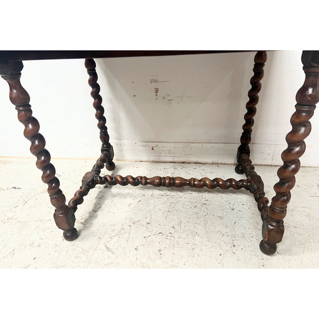 19th Century Walnut Writing Desk For Sale - Image 6 of 12