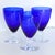 Assorted Morgantown Ritz Blue Golf Ball Cocktail glasses 9 Dual purpose Champagne/Dessert 9 Liquor Cocktail glasses