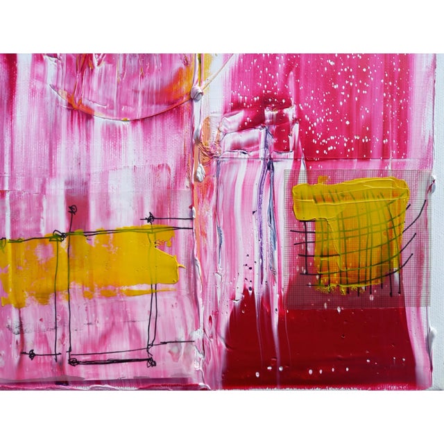 Pink One-of-a-Kind Abstract Oil Paintings - Diptych / Cy Twombly / Robert Motherwell For Sale - Image 8 of 12