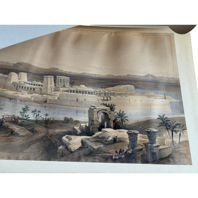 Mid 19th Century David Roberts - General View of the Island of Philae, Nubia For Sale - Image 10 of 12
