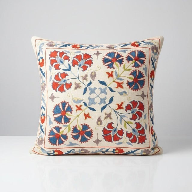 New Hand-Embroidered 100% Silk Cushion Cover – Authentic Uzbek Textile Art Elevate your home décor with this exquisite...