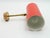 J.T. Kalmar Cylinder Wall Lamp with Red Shade and Chrome Arm by J.T. Kalmar, 1960s For Sale - Image 4 of 11