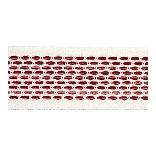 Sample - Schumacher Portola Tape Indoor/Outdoor in Rose For Sale