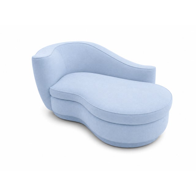 Vladimir Kagan Style Chaise Lounge Post Modern For Sale - Image 4 of 5