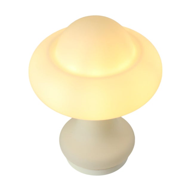 Mushroom Table Lamp in Frosted Glass from Peill & Putzler, 1960s For Sale - Image 4 of 13