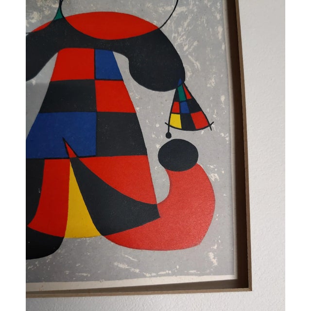 Welcome to our listing! You are considering a two set Mid Century Modern original trifold Joan Miró 1951 Framed Lithograph...