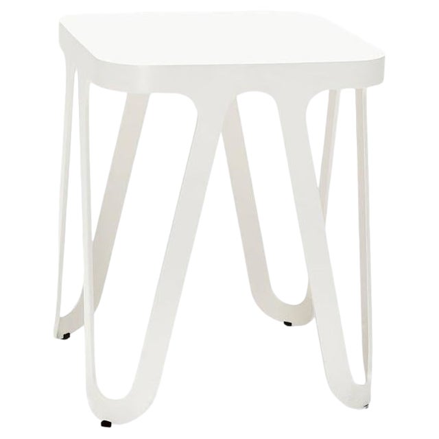 White Loop Stool by Sebastian Scherer For Sale