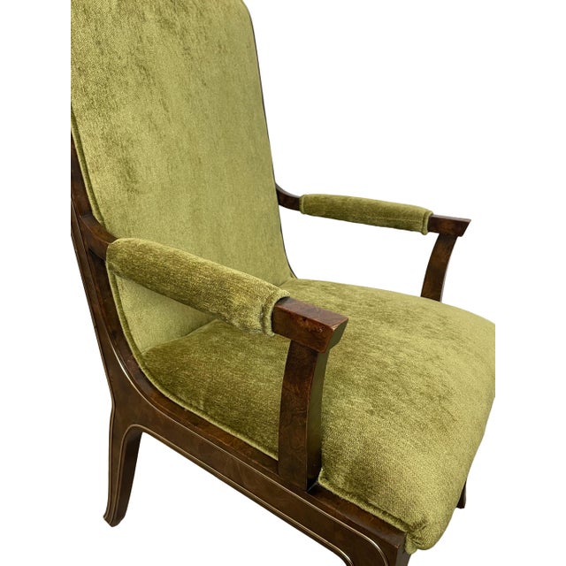 Mastercraft-Attributed Burl Wood & Brass Dining Chairs, Set of 6, 1970s For Sale - Image 16 of 18