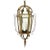 Vintage Large Metal & Glass Hanging Candle Lantern For Sale