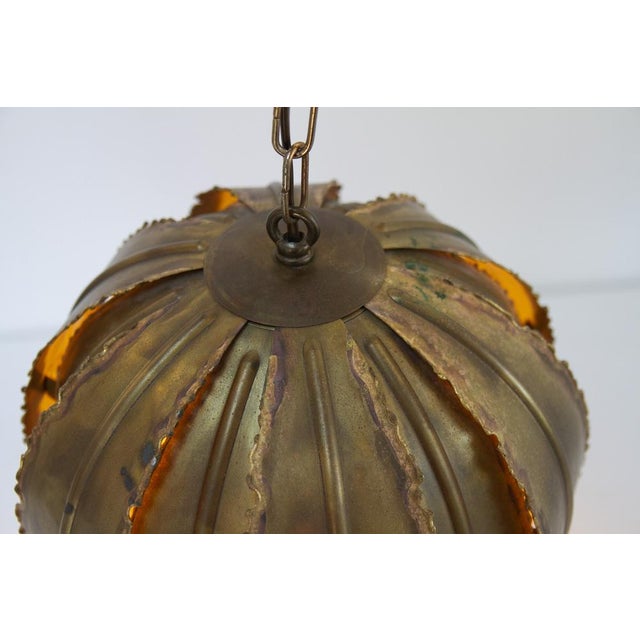 Danish Brass Poppy Pendant by Svend Aage Holm Sørensen, 1970s For Sale - Image 16 of 18
