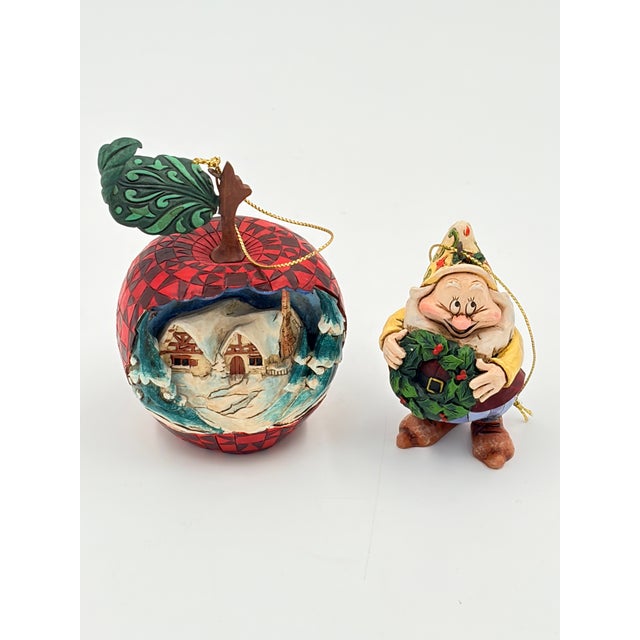 Jim Shore and Snow White and the Dwarfs Ornament Set Rare For Sale - Image 11 of 13