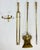 Vintage Art Nouveau Wall Mount Brass Fireplace Tools, Set of 3 For Sale - Image 4 of 9