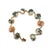 18k Yellow Gold Jasper Cabochons & Green Treated Diamonds Station Link Bracelet For Sale - Image 4 of 8