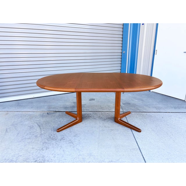 Wood Mid 20th Century Danish Modern Teak Dining Table (Refinished) For Sale - Image 7 of 15