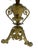1920s Antique French Brass Lilly Five Arm Candelabra For Sale - Image 5 of 10