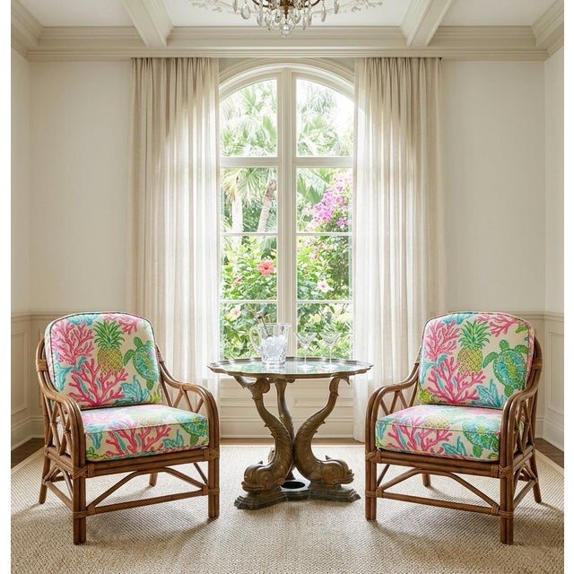 1980s Hollywood Regency Triple Dolphin Bronze Center Table With Scalloped Glass For Sale In West Palm - Image 6 of 12