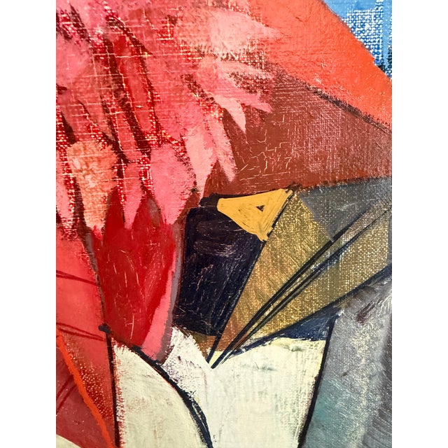 Mid 20th Century Charles Levier “2 Bouquets” Original Oil on Canvas, Mid-20th Century For Sale - Image 5 of 5